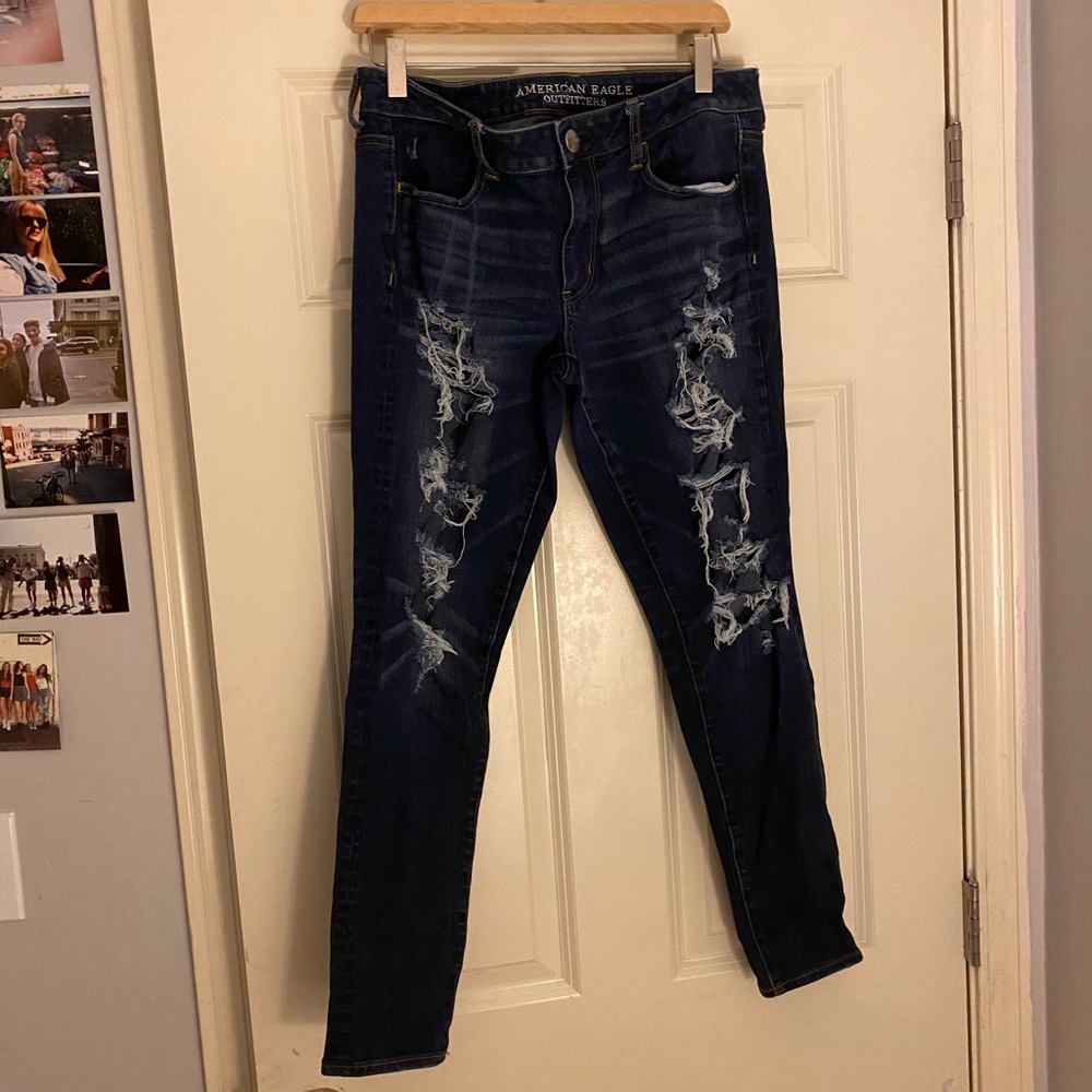 American Eagle Super Stretch Distressed Jeans